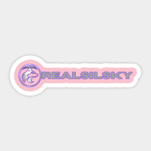 realSILSKY (outlined in purple) Sticker